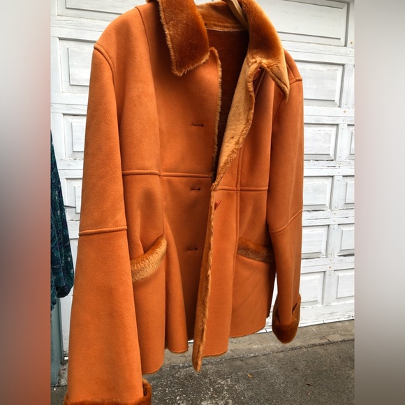 MARVIN RICHARDS RUST-ORANGE COAT - Picture 6 of 7